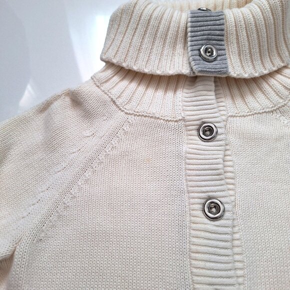 Banana Republic 100% Cotton Cream Cardigan with Pockets - Picture 5 of 8